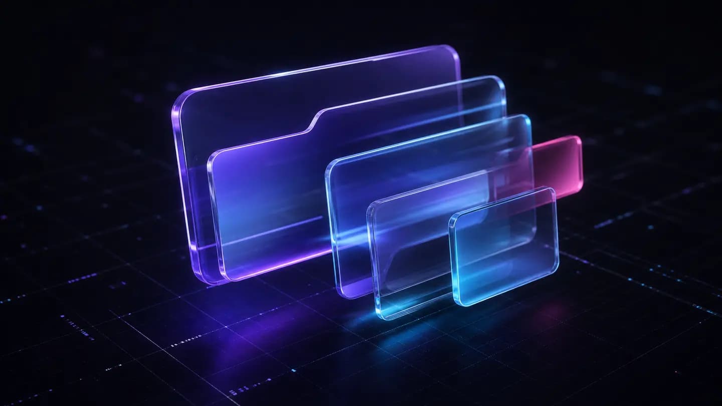 frosted glass UI design abstract gradient